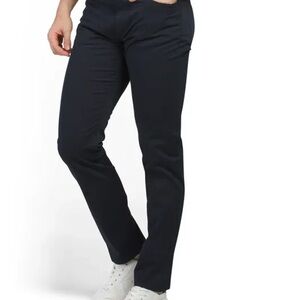 Theory Mens Size 229 Hayden Rinsed Writer Stretch Cotton Pants Navy Blue